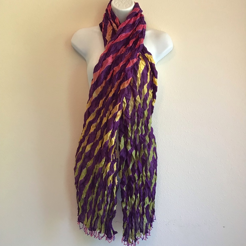 New Beach Purple Striped Scarf Wrap Pareo